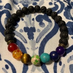Lava Rock Chakra Bracelet
